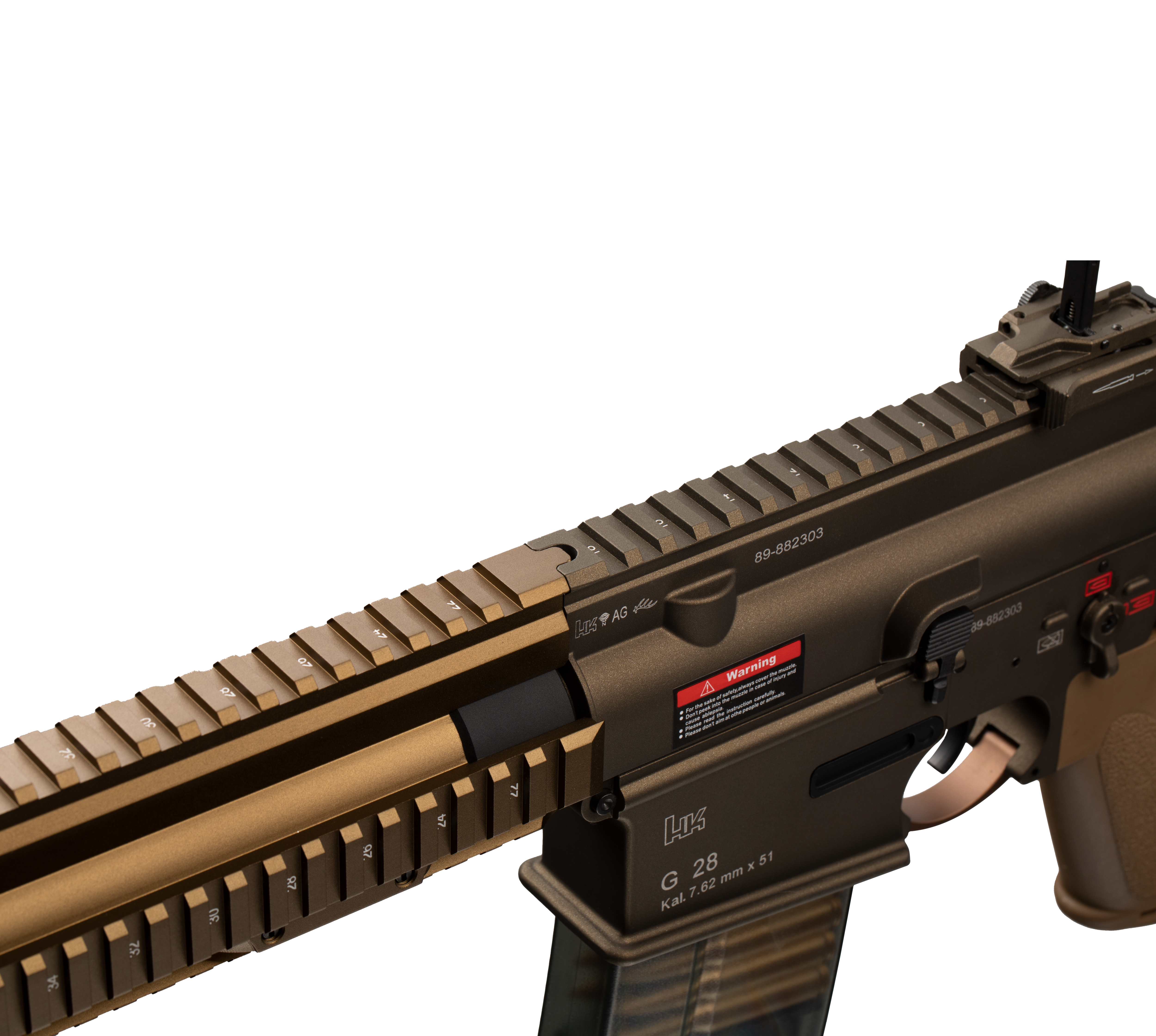 E&C G28 16 Inch AEG Airsoft Rifle EC-204 — receiver detail