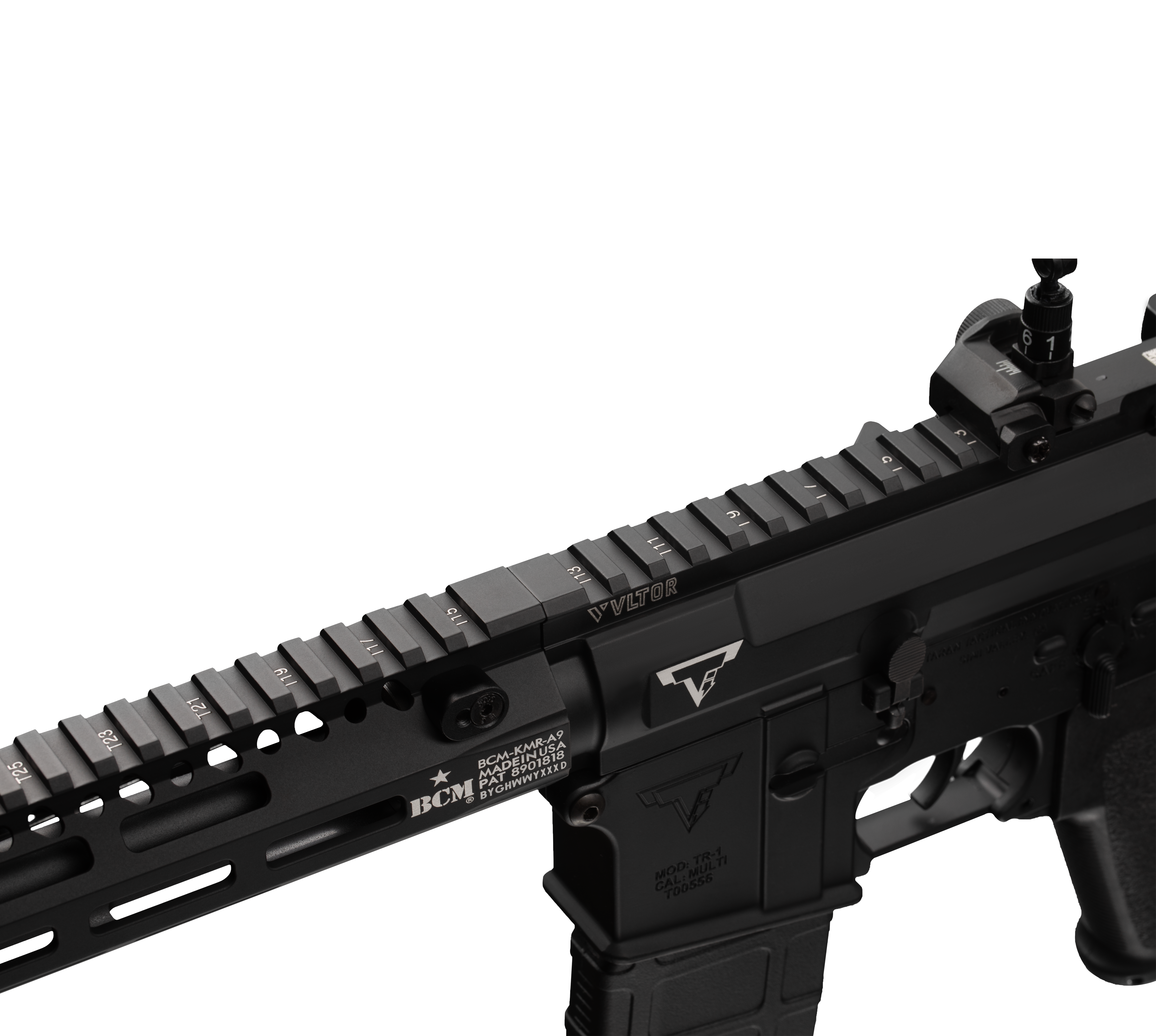 E&C KEYMOD 9 Inch AEG Airsoft Rifle EC-854 — receiver detail