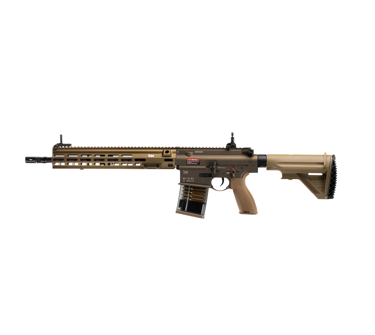 E&C M110A1 SDMR HK417 14.5 Inch AEG Airsoft Rifle EC-203 — left side