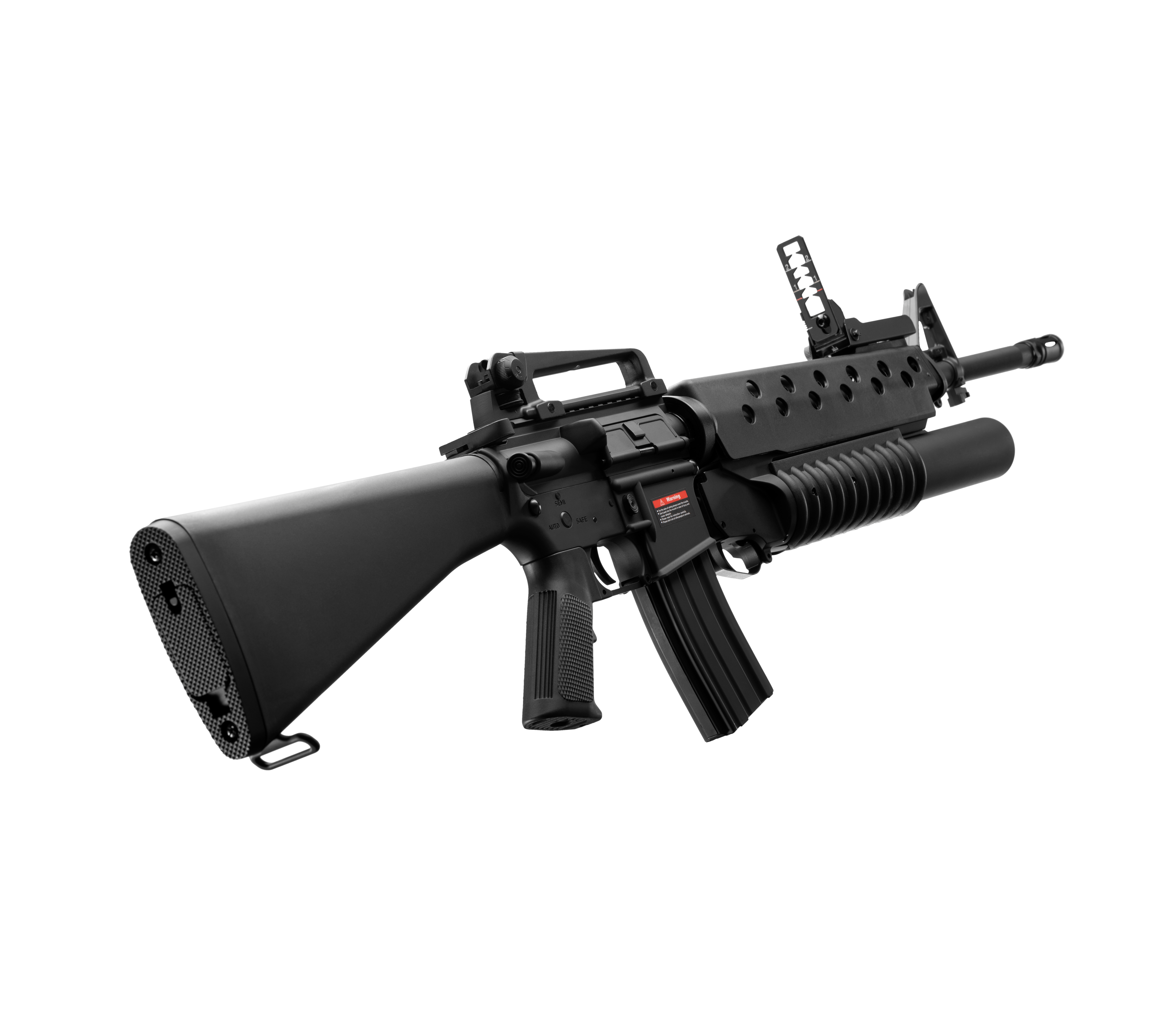 E&C M16A3 20 Inch AEG Airsoft Rifle W/M203 EC-702 — right side