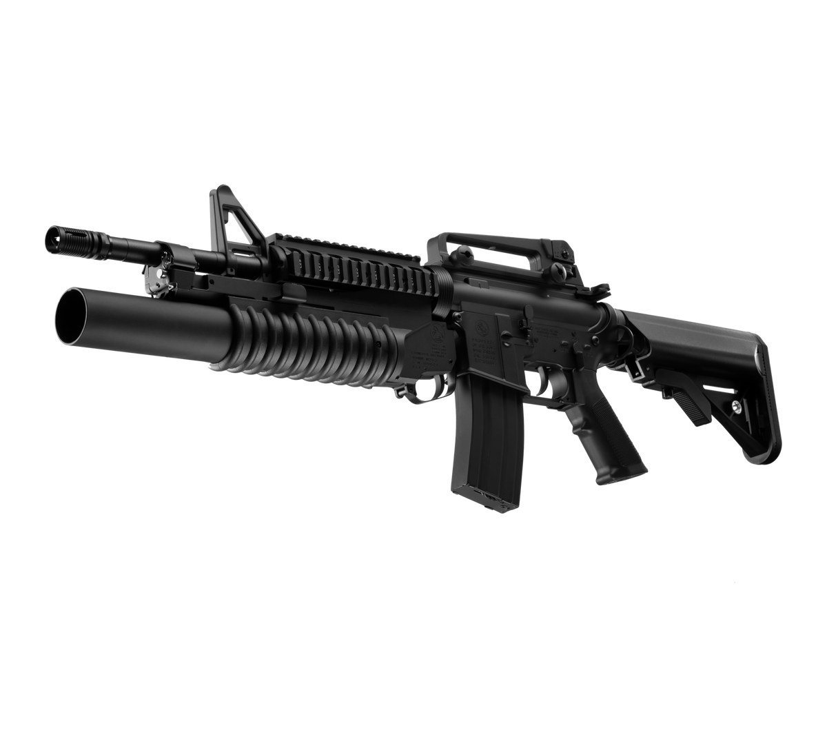 E&C M4 RIS W/M203 AEG Airsoft Rifle EC-707 — left side