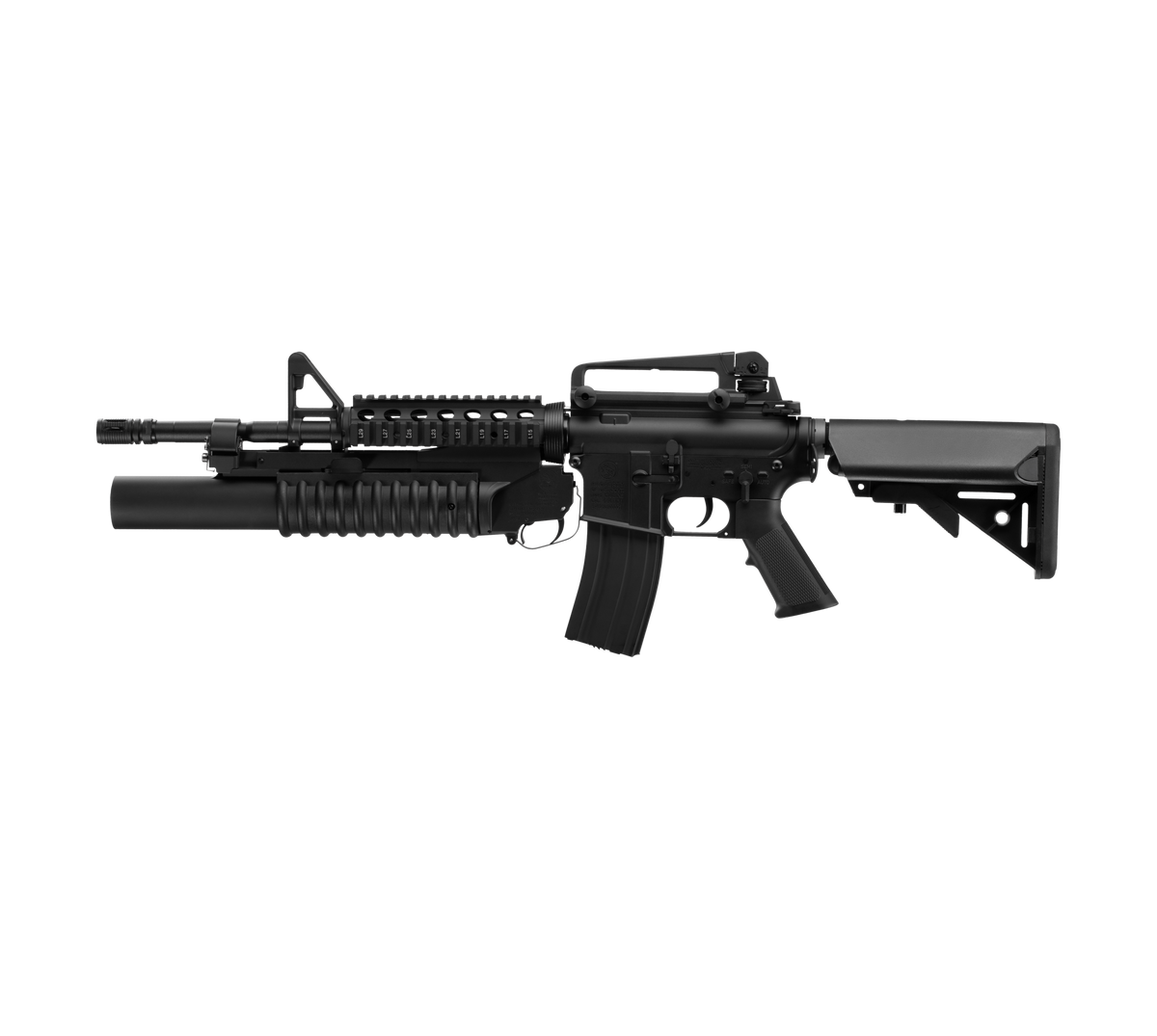 E&C M4 RIS W/M203 AEG Airsoft Rifle EC-707 — left side