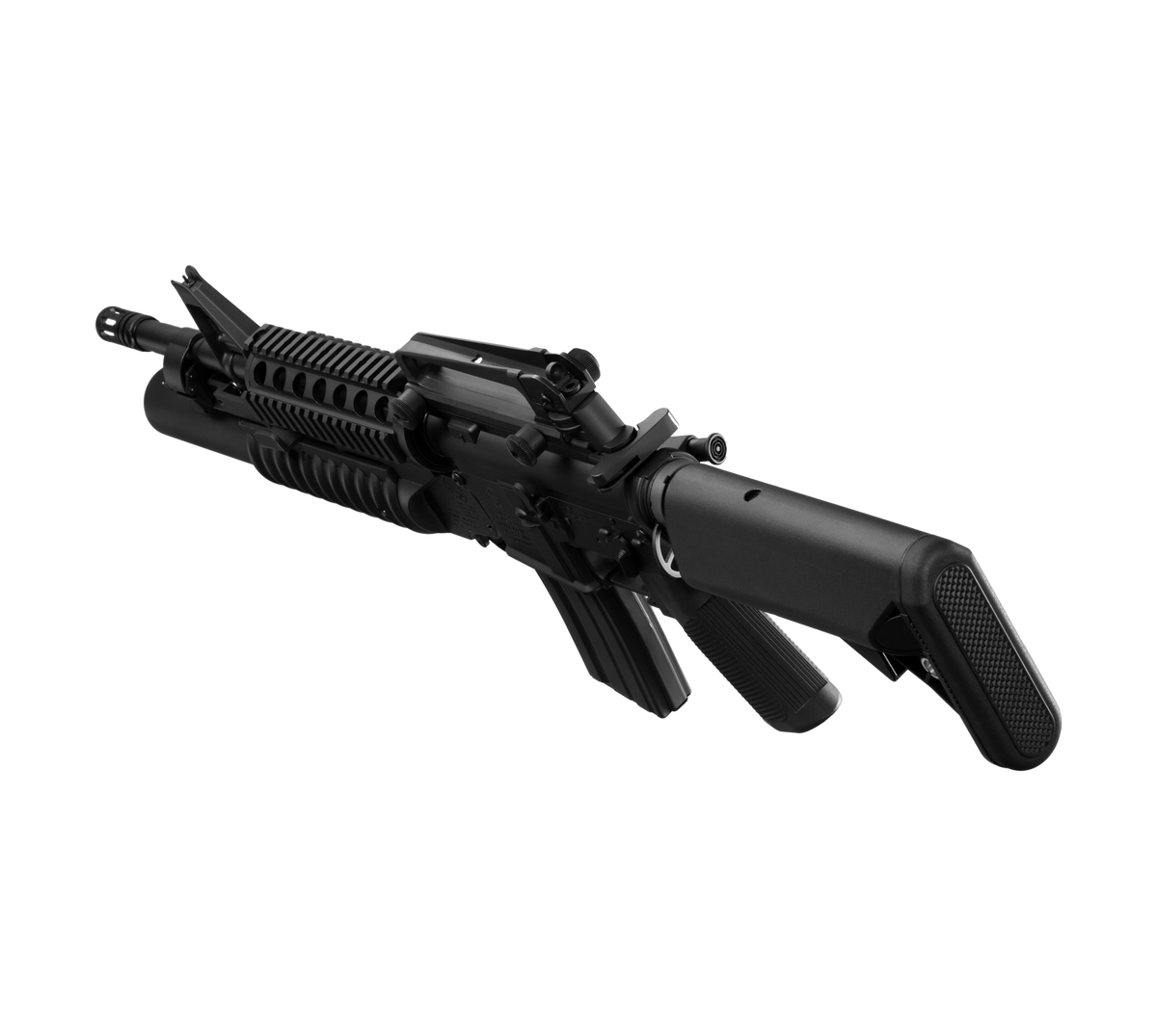 E&C M4 RIS W/M203 AEG Airsoft Rifle EC-707 — left side
