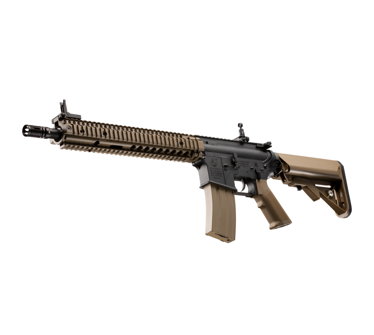 E&C M4A1 SOPMOD BLOCK2 12 Inch AEG Airsoft Rifle EC-620 — left side