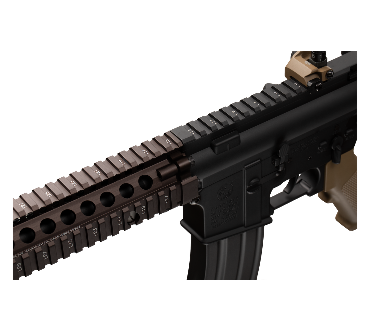 E&C MK18 MOD1 9 Inch AEG Airsoft Rifle EC-603 — receiver detail