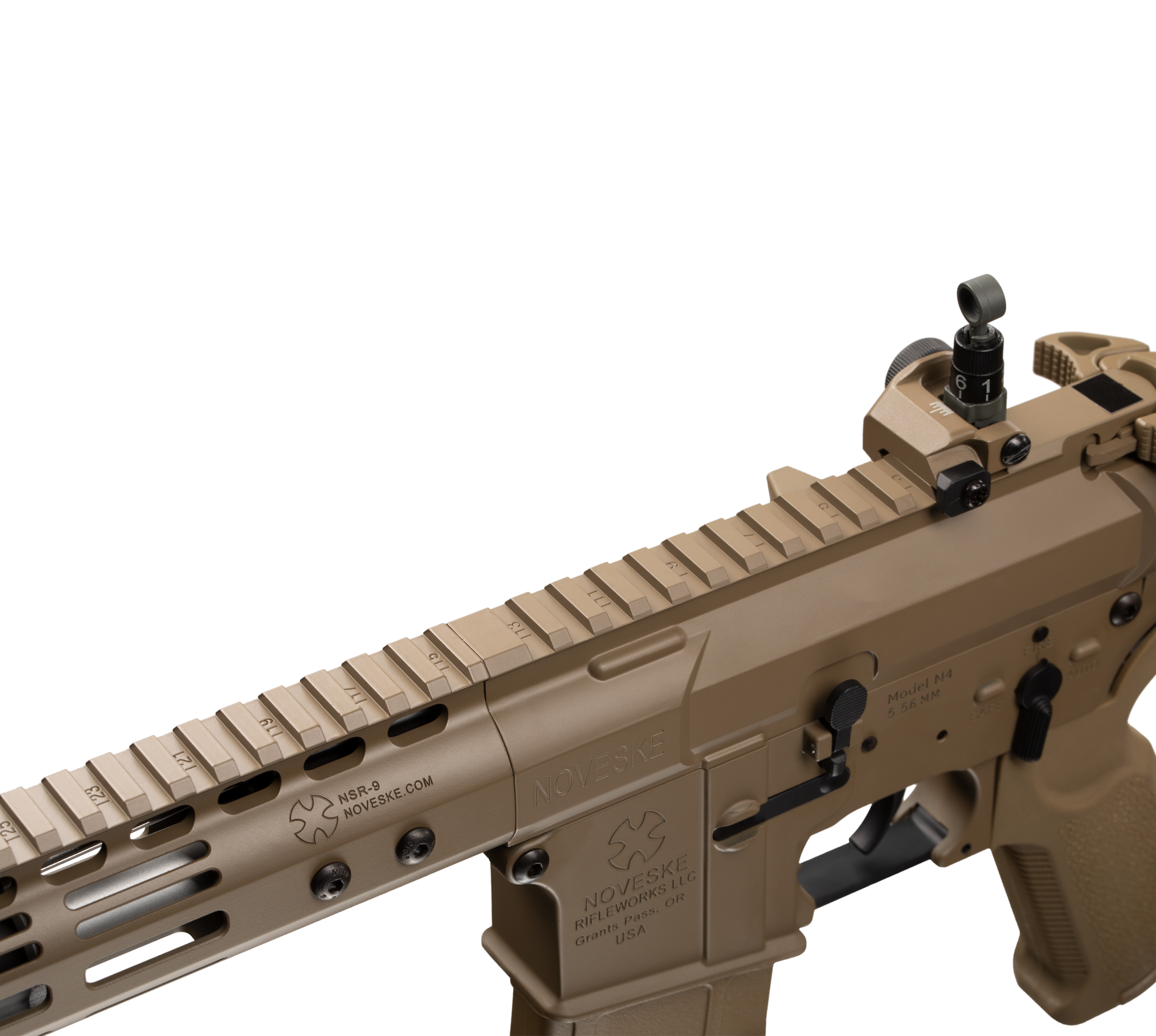 E&C NOVESKE N4 9.5 Inch AEG Airsoft Rifle EC-867 — receiver detail