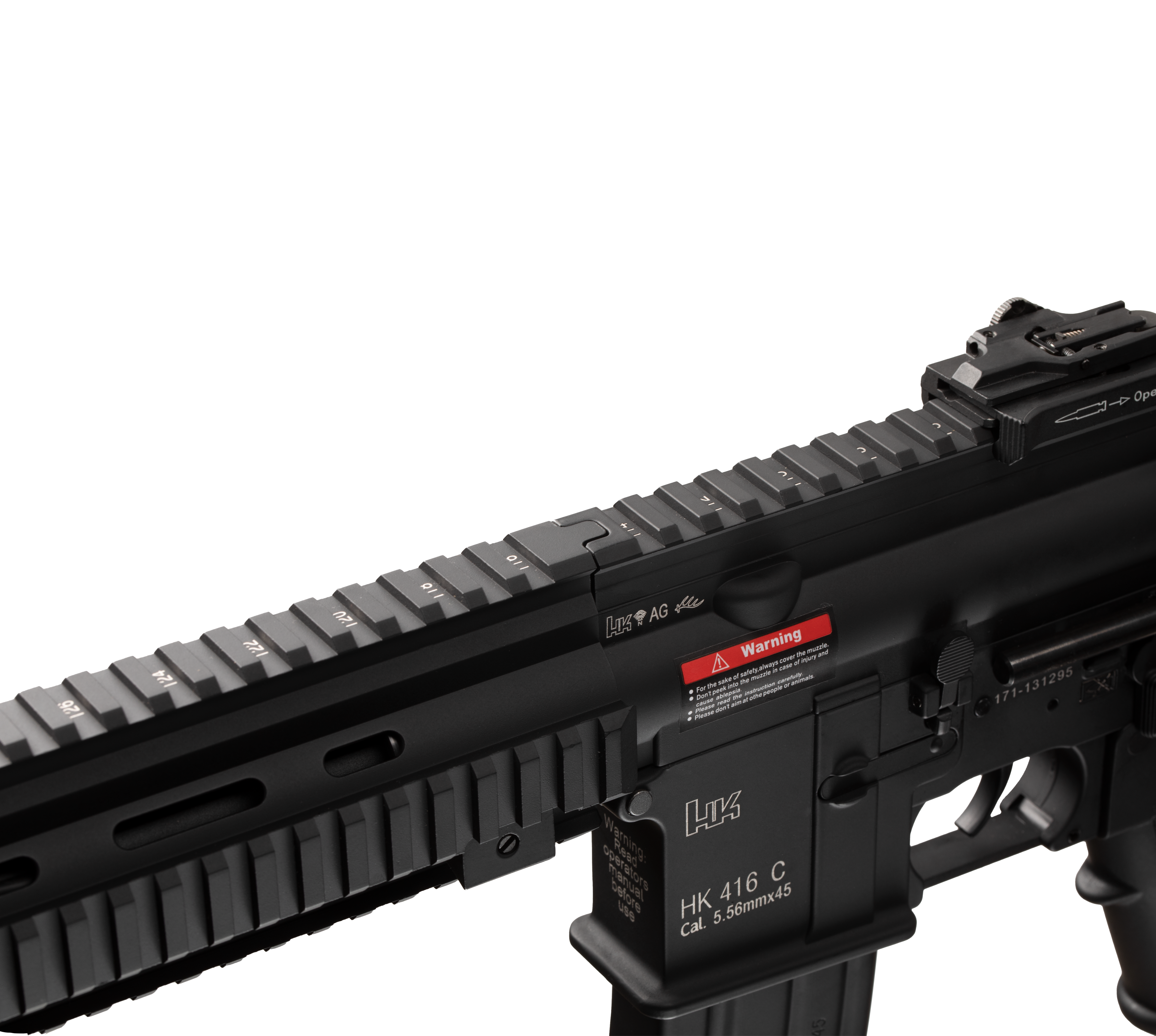 E&C HK416C 7Inch AEG Airsoft Rifle EC-101 — receiver detail