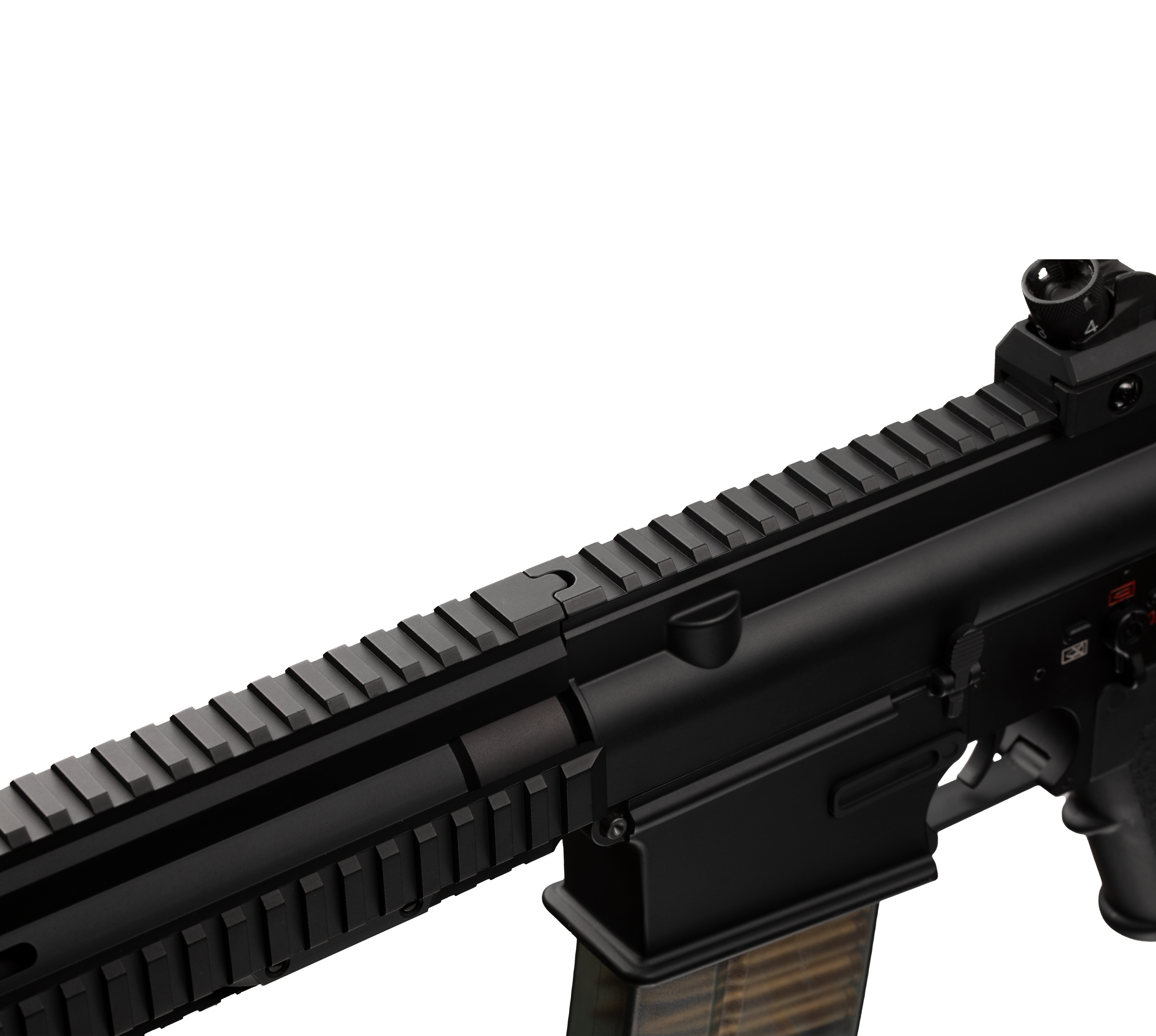 E&C HK417A1 16 Inch AEG Airsoft Rifle EC-201 — receiver detail