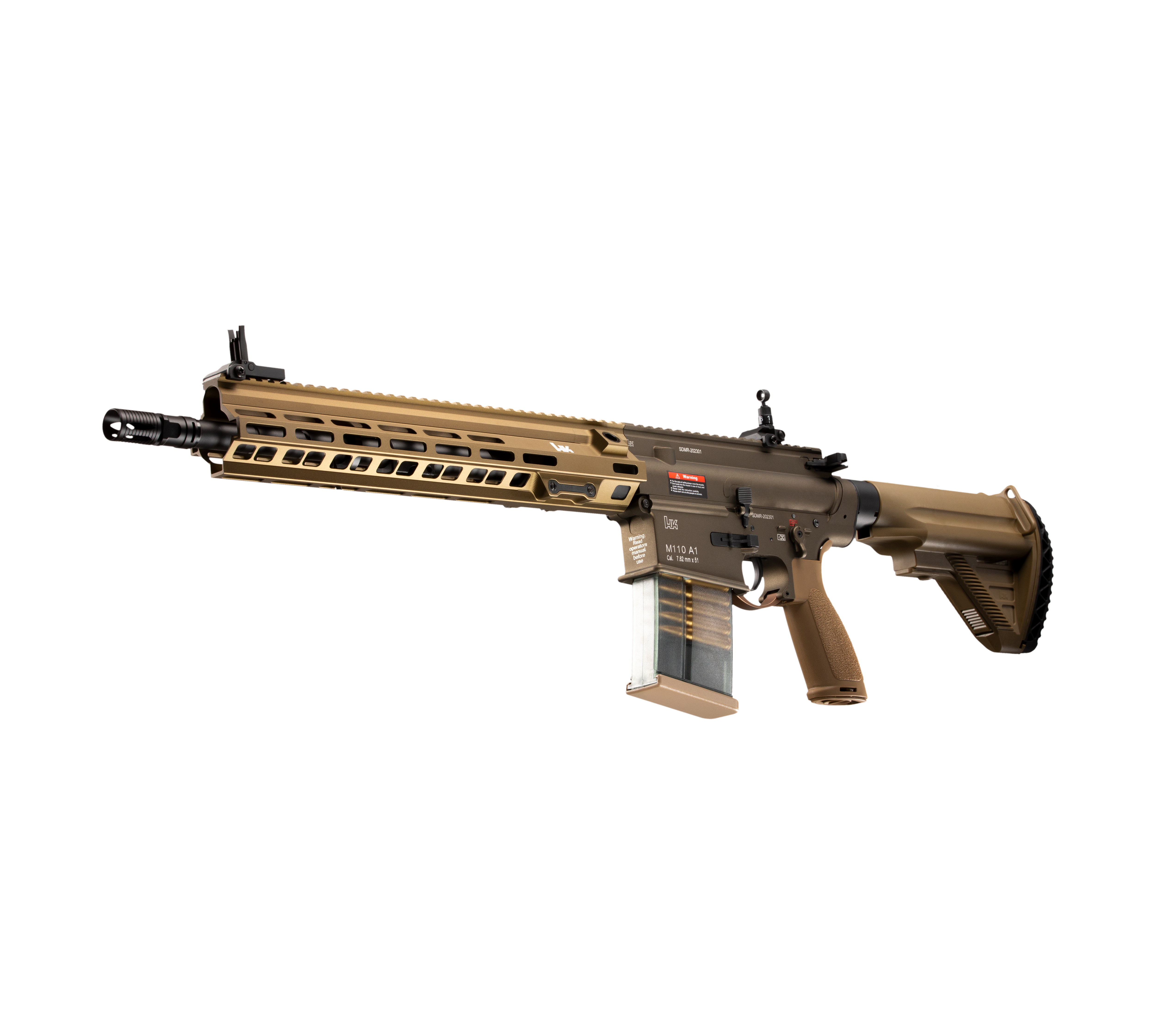 E&C M110A1 SDMR HK417 14.5 Inch AEG Airsoft Rifle EC-203 — left side
