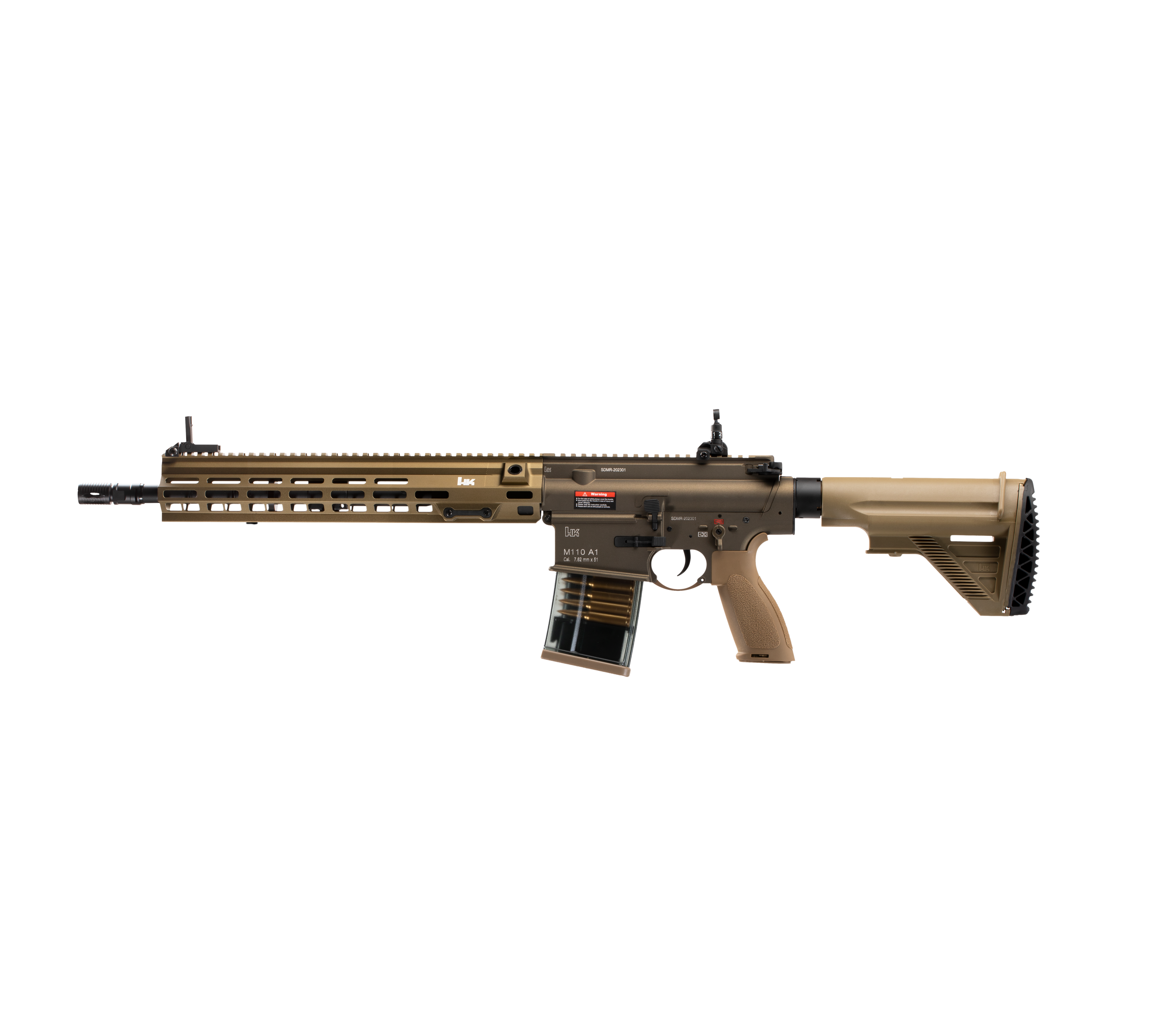 E&C M110A1 SDMR HK417 14.5 Inch AEG Airsoft Rifle EC-203 — left side