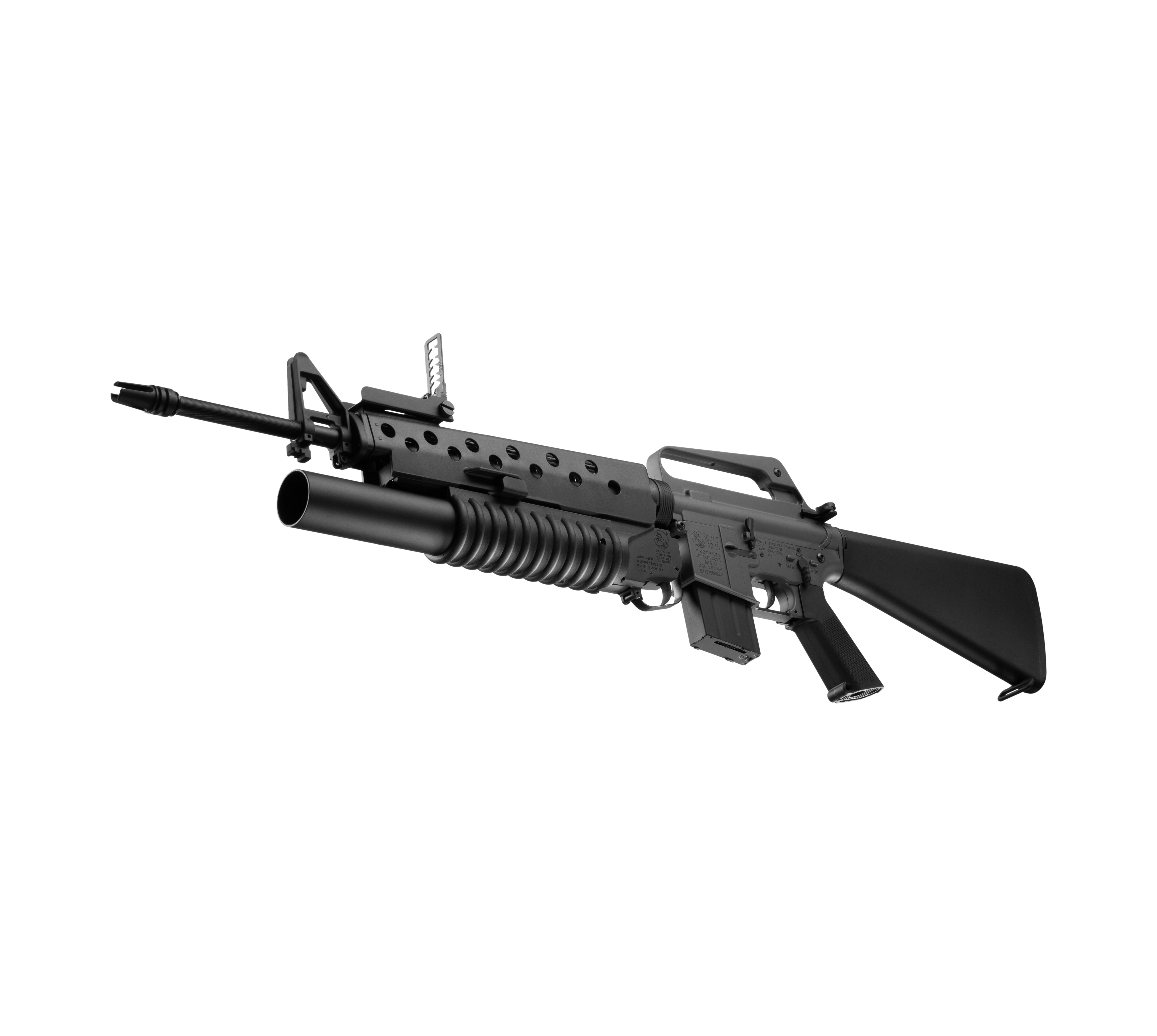 E&C M16A1 W/M203 AEG Airsoft Rifle EC-703 — left side