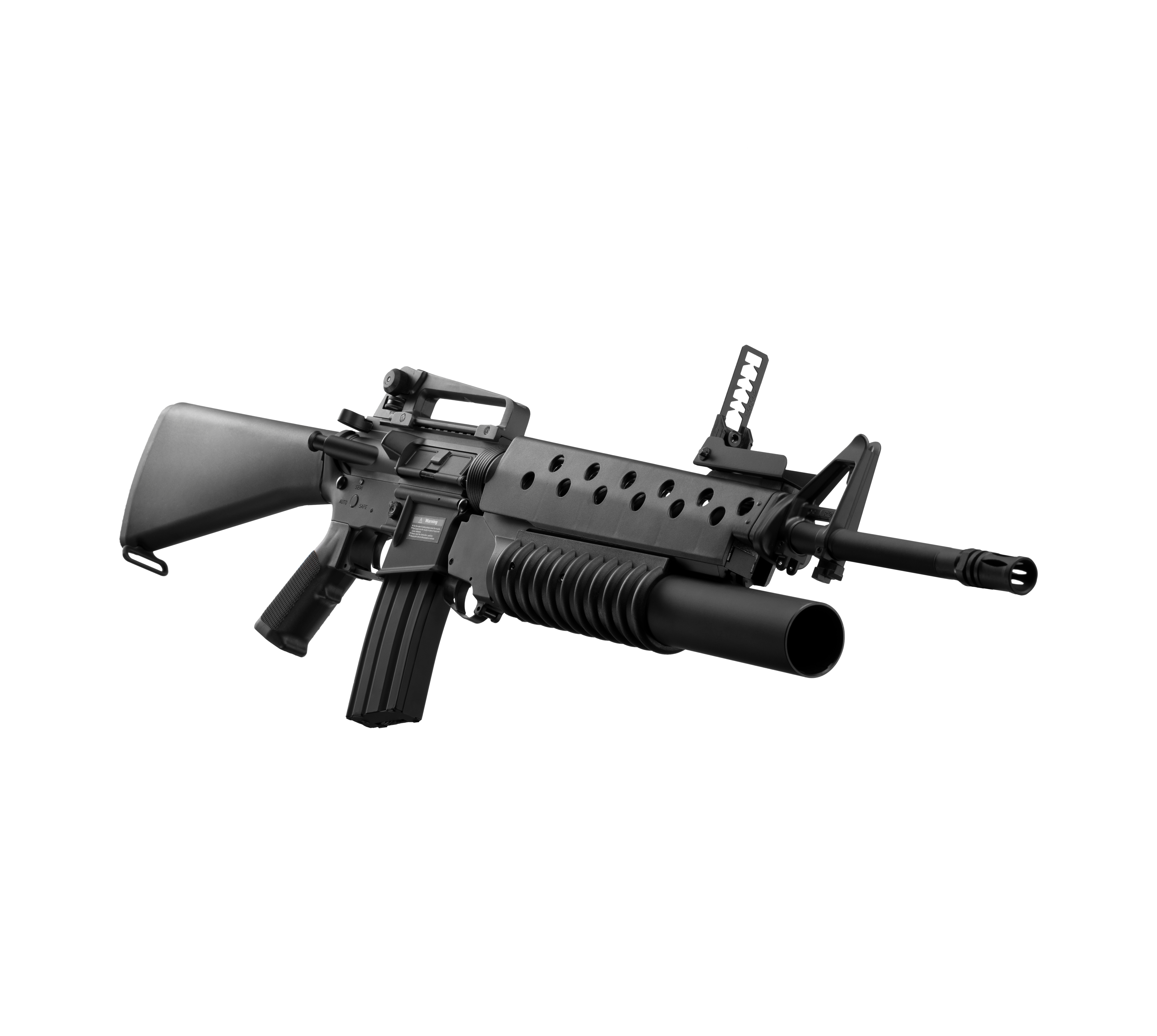 E&C M16A3 20 Inch AEG Airsoft Rifle W/M203 EC-702 — right side