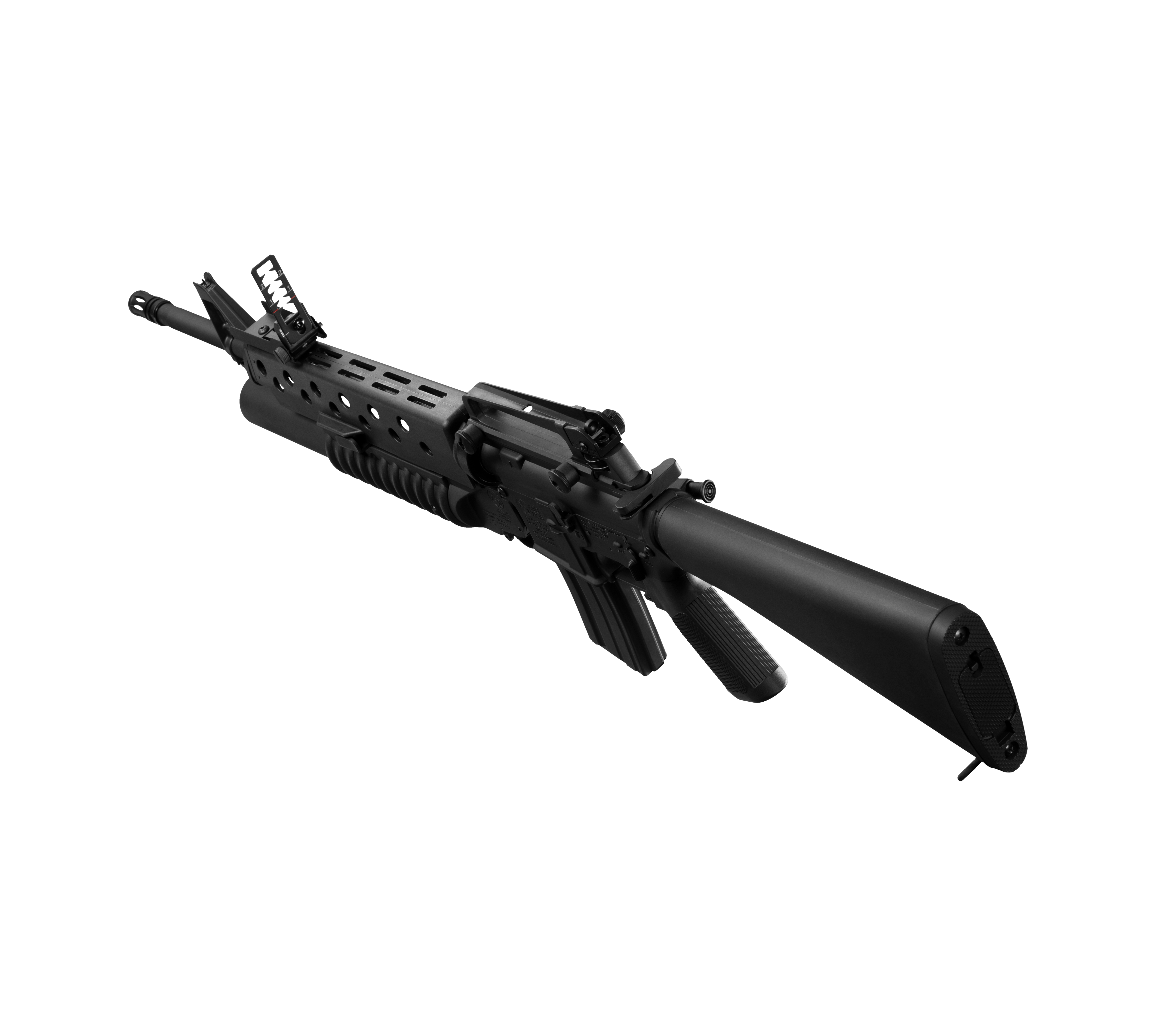 E&C M16A3 20 Inch AEG Airsoft Rifle W/M203 EC-702 — left side