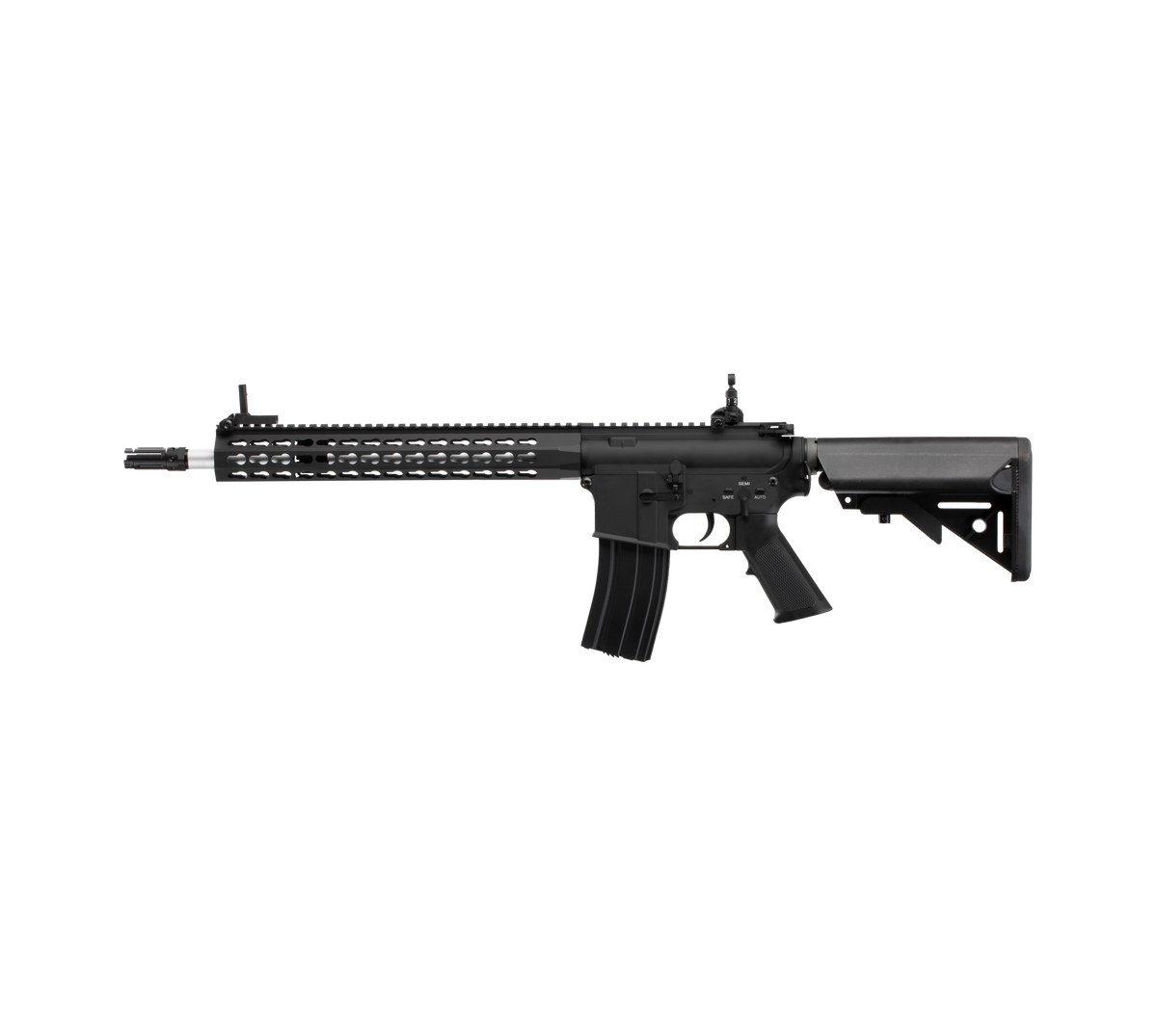 E&C M4 RIS 13 Inch AEG Airsoft Rifle EC-314 — left side
