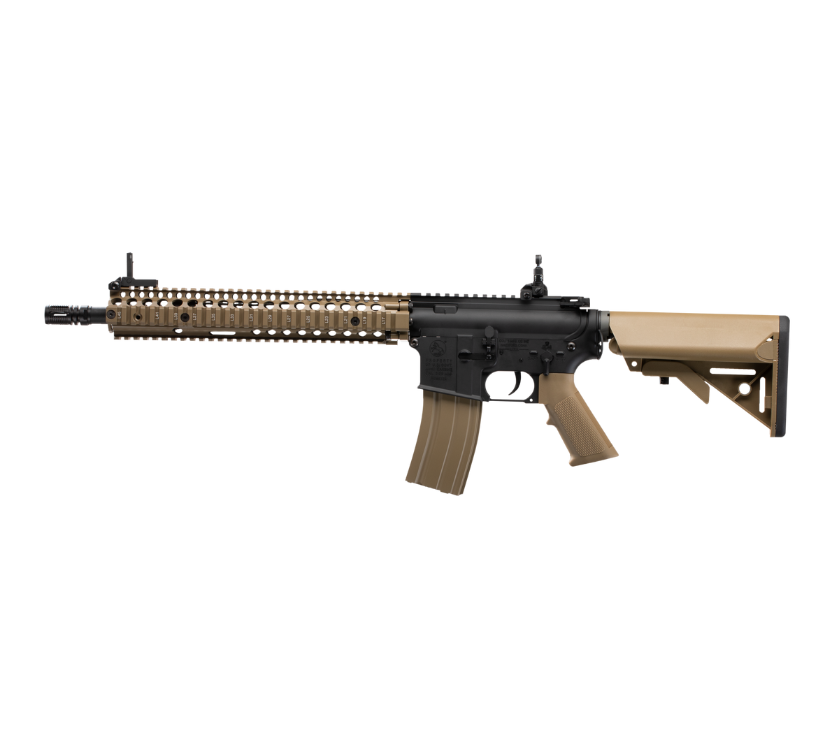 E&C M4A1 SOPMOD BLOCK2 12 Inch AEG Airsoft Rifle EC-620 — left side