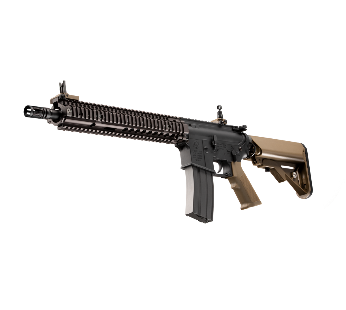 E&C M4A1 SOPMOD BLOCK2 12 Inch AEG Airsoft Rifle EC-620 — left side