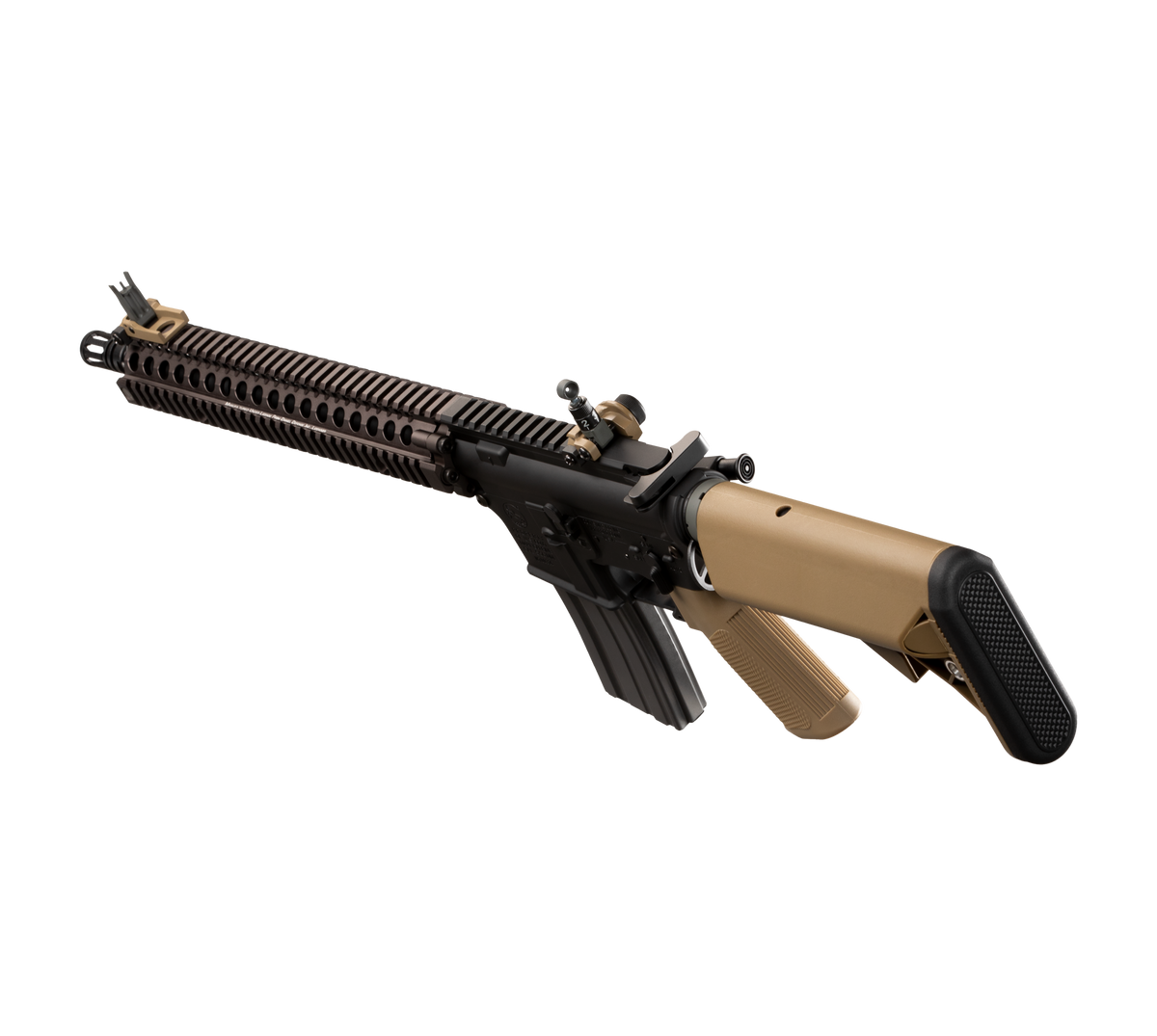 E&C M4A1 SOPMOD BLOCK2 12 Inch AEG Airsoft Rifle EC-620 — left side