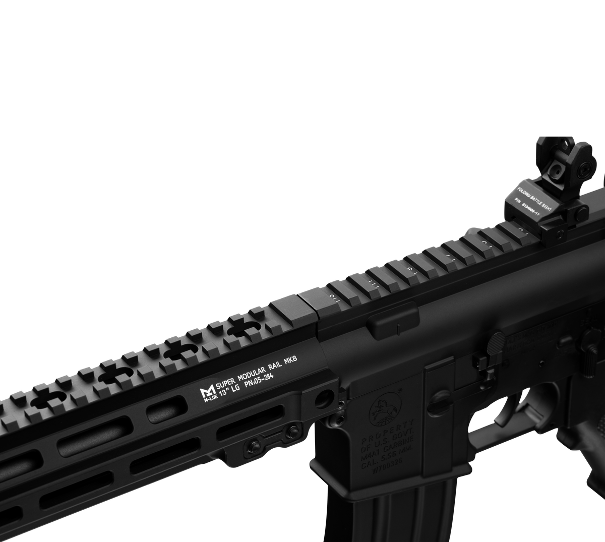 E&C MK8 13 Inch AEG Airsoft Rifle EC-638 — receiver detail